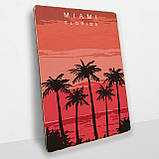 Дерев'яний постер Маямі А5, фото 2