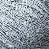 AvantiYarn Мікропаєтка 3 мм № 142 сірий, паєтка срібло (Пряжа бавовна з паєтками), фото 2