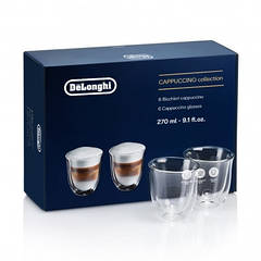 Набір склянок DeLonghi DLSC301 Cappuccino 270 мл 6 шт 5513284441