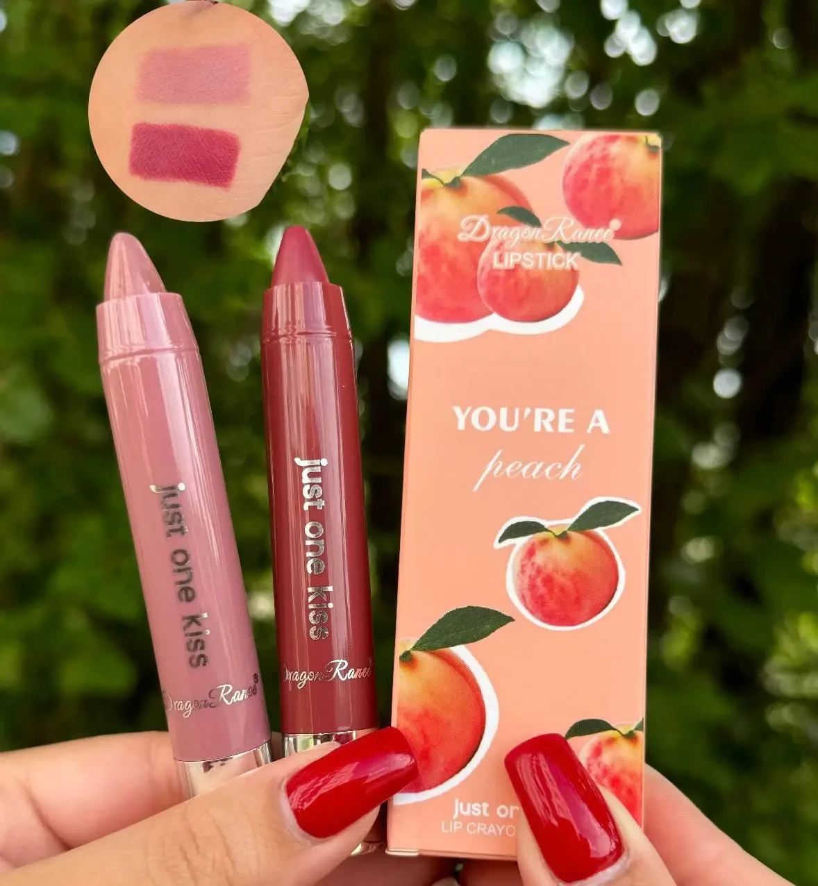 Набір помад-олівцем для губ Dragon Ranee Lipstick. Персик