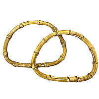 Ручки для сумки D-подібні бамбукові пари 120*150 мм