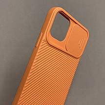 Чохол для iPhone 11 Pro Max щільний зі шторкою для камери чохол на телефон айфон 11 про макс помаранчевий H90, фото 3
