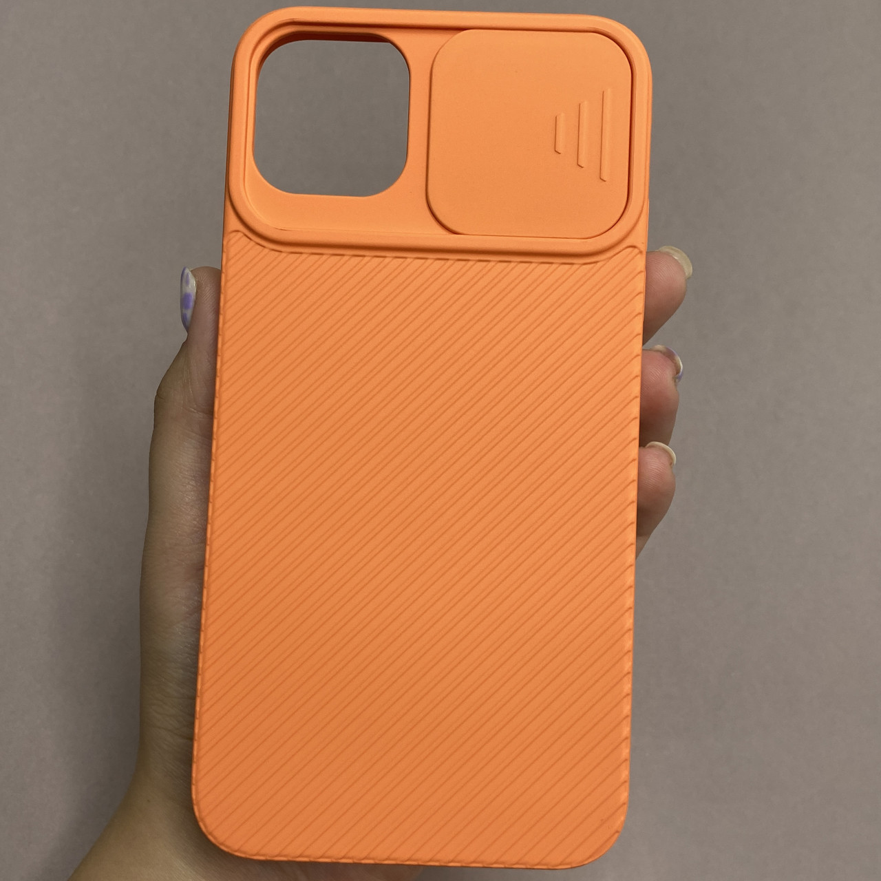 Чохол для iPhone 11 Pro Max щільний зі шторкою для камери чохол на телефон айфон 11 про макс помаранчевий H90