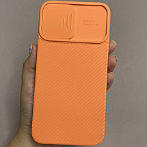 Чохол для iPhone 11 Pro Max щільний зі шторкою для камери чохол на телефон айфон 11 про макс помаранчевий H90, фото 5