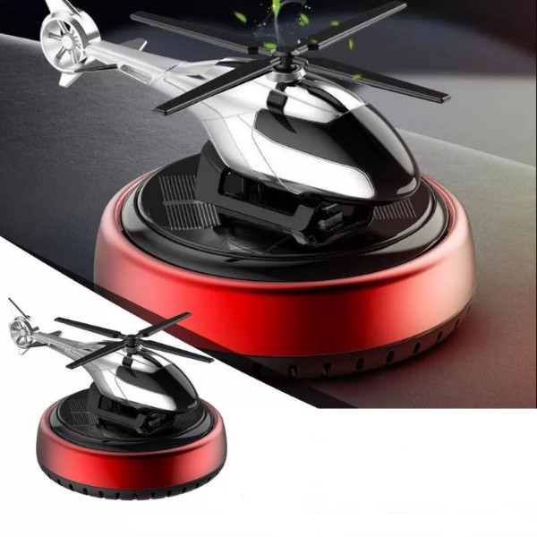 Ароматизатор автомобільний із сонячною панеллю Вертоліт Червоний, фото 1