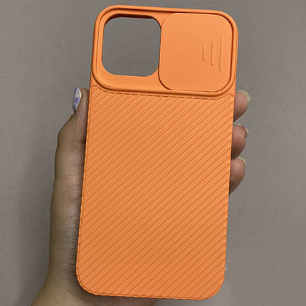Чохол для Apple iPhone 11 Pro щільний із шторкою для камери чохол на телефон Айфон 11 про помаранчевий H90, фото 1