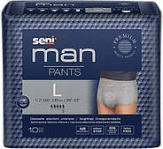 Підгузники труси для чоловіків Seni MAN PANTS large 100-135 см 10 шт 5 крап.