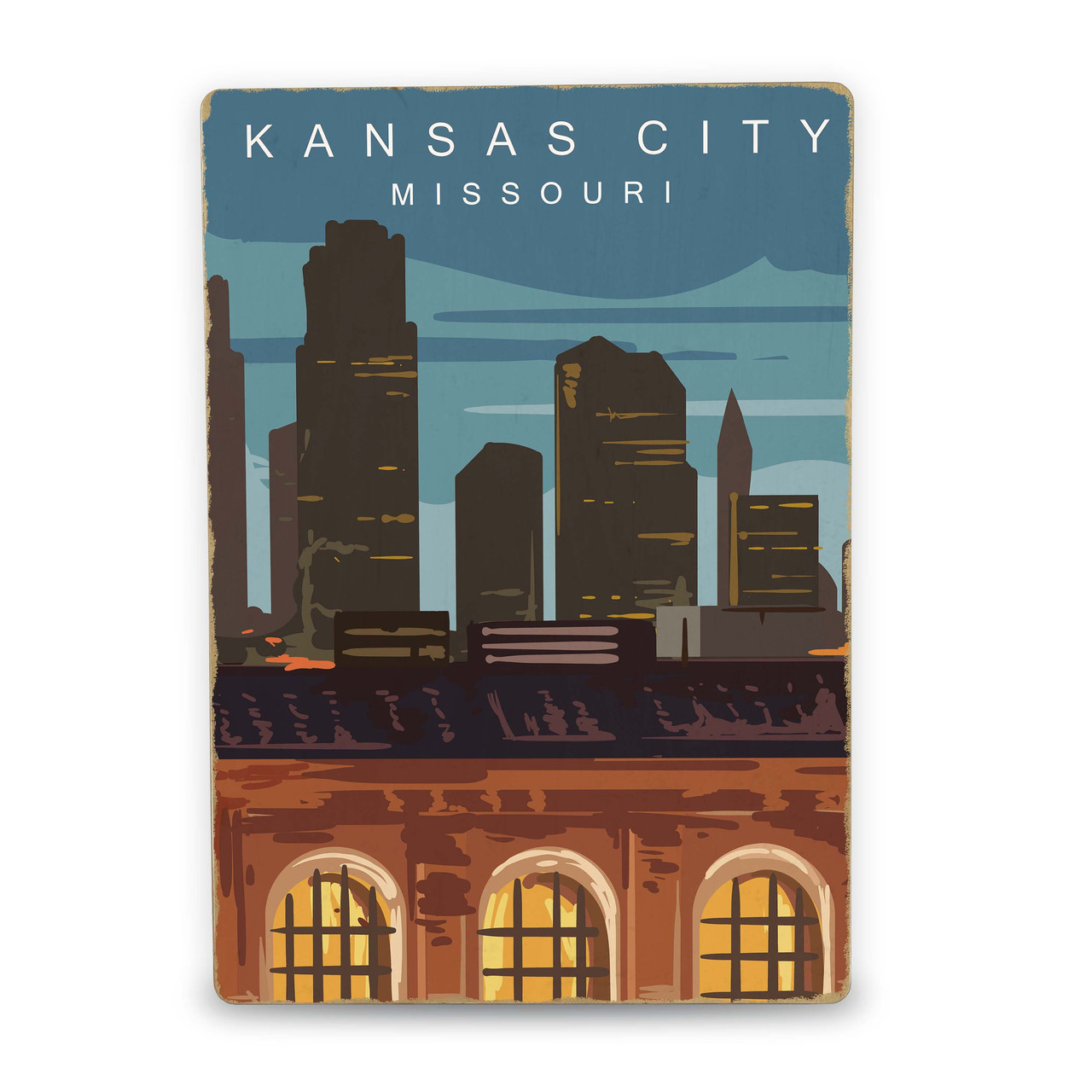 Дерев'яний постер Канзас А5, фото 1