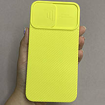 Чохол для Apple iPhone 11 Pro Max щільний зі шторкою для камери чохол на телефон айфон 11 про макс жовтий H90, фото 5