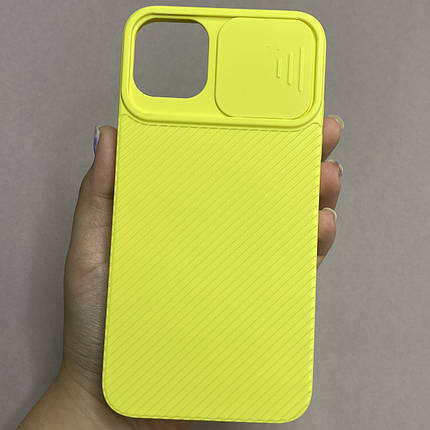 Чохол для Apple iPhone 11 Pro Max щільний зі шторкою для камери чохол на телефон айфон 11 про макс жовтий H90, фото 1