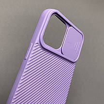 Чохол для iPhone 12 Pro Max щільний із шторкою для камери чохол на телефон айфон 12 про макс бузковий H90, фото 3