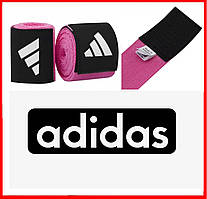 Боксерські бінти ADIDAS бавовна рожеві для рук боксу кікбоксингу мма єдиноборств кольорові