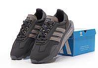 Чоловічі кросівки Adidas Retropy E5 Black Grey (темно-сірі) гарні стильні замшеві кеди Y14657