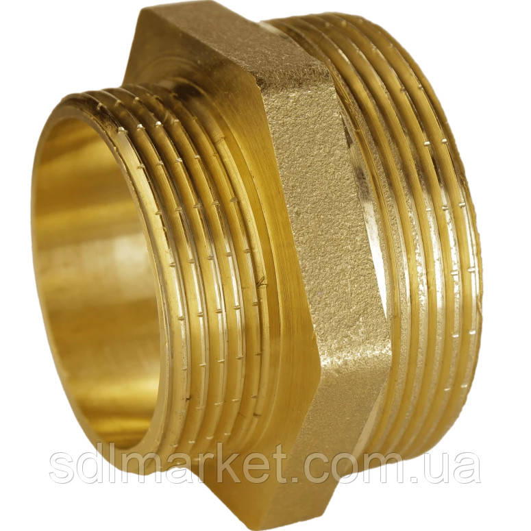 Ніппель латунь 1 х 3/4 Наручна-наручна А0512А, фото 1