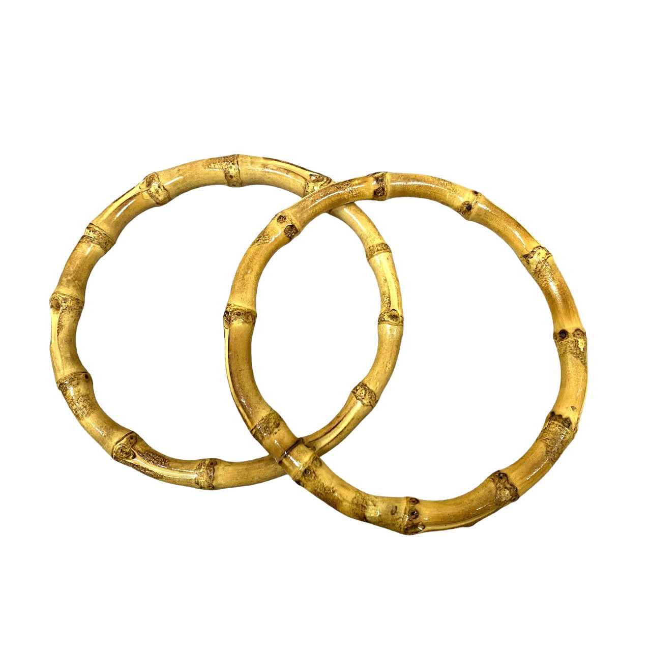 Ручки для сумки круглі бамбукові пари 140мм, фото 1