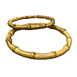 Ручки для сумки круглі бамбукові пари 140мм, фото 2