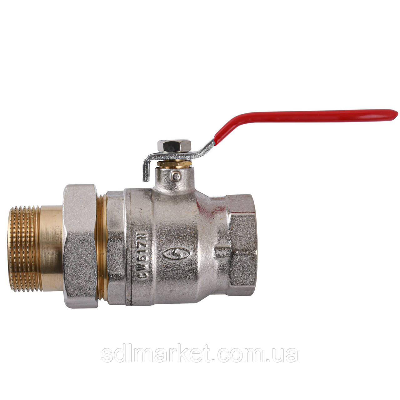 Кран кульковий прямий з американкою SOLOMON 1 1 1 1/2" УСІЛЕННИЙ 00242