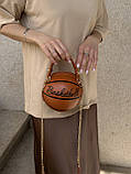 Жіноча коричнева кругла сумка BASKETBALL м'яч на ланцюжку, фото 7