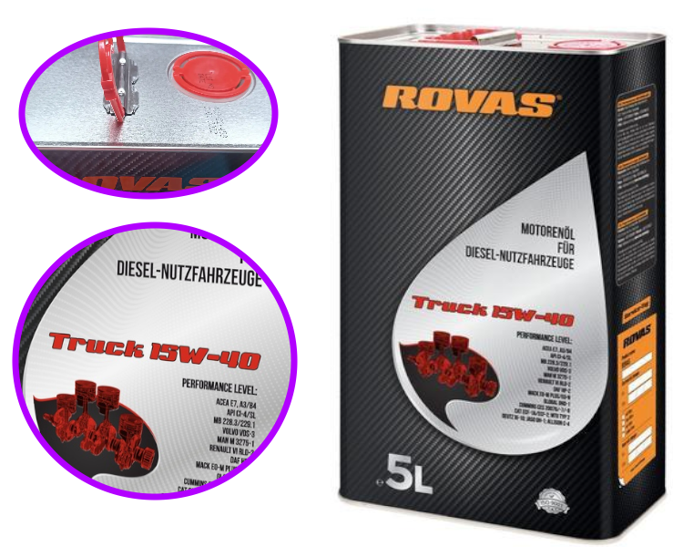 Моторна олива для вантажних автомобілів Rovas Truck 15W-40 5 л.
