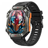 Чоловічий розумний наручний годинник Smart Racer K+ з компасом (Чорний), фото 6