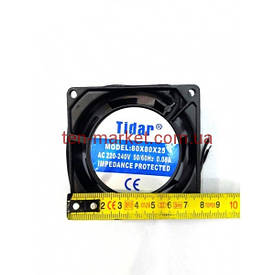 Купити вентилятор Tidar (220V, 0.08A) 80х80х25 мм