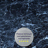 Декоративна ПВХ плита чорний мармур 600*600*3mm (S) SW-00001625, фото 6