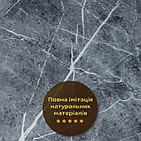 Декоративна ПВХ плита сірий натуральний мармур 600*600*3mm (S) SW-00001627, фото 6