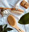 Дерев'яна щітка для сухого масажу з натуральним ворсом Titania, фото 3