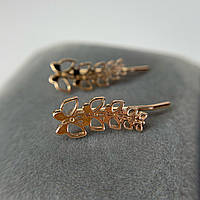 Сережки гіпоалергенні Fallon Ювелірна біжутерія Бокові Медичний сплав Золотистий 18 мм S15261