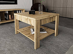 Столик журнальний квадратний в сучасному стилі KENT KT1 Accord, колір дуб вотан