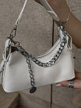 Жіноча біла сумка 2121 крос-боді, фото 8