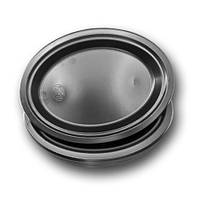 Одноразова пластикова овальна тарілка Ø 310 мм чорна BITTNER premium 50 шт/уп.