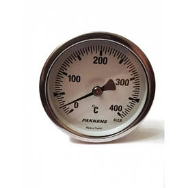 Термометр біметалевий Pakkens ø63мм / Tmax=400 °C / Трубка 100 мм / Різьба 1/2" / Туреччина купити в Україні