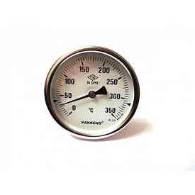 Термометр біметалевий Pakkens ø 100 мм / Tmax=350 °C / Трубка 100 мм / Різьба 1/2" / Туреччина купити в Україні