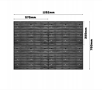 Настінна перфорована панель для інструментів в гараж СТО майстерню 115х78см 56 контейнерів, фото 2