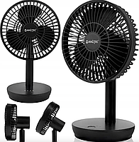 Настільний акумуляторний вентилятор бездротовий MalTec чорний (Польща)