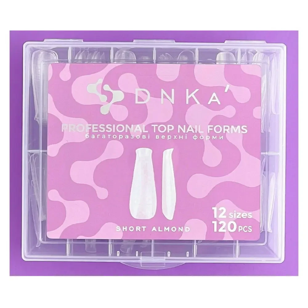 Верхні форми для нарощування Короткий Мигдаль DNKa Top Nail Forms Short Almond 120 шт