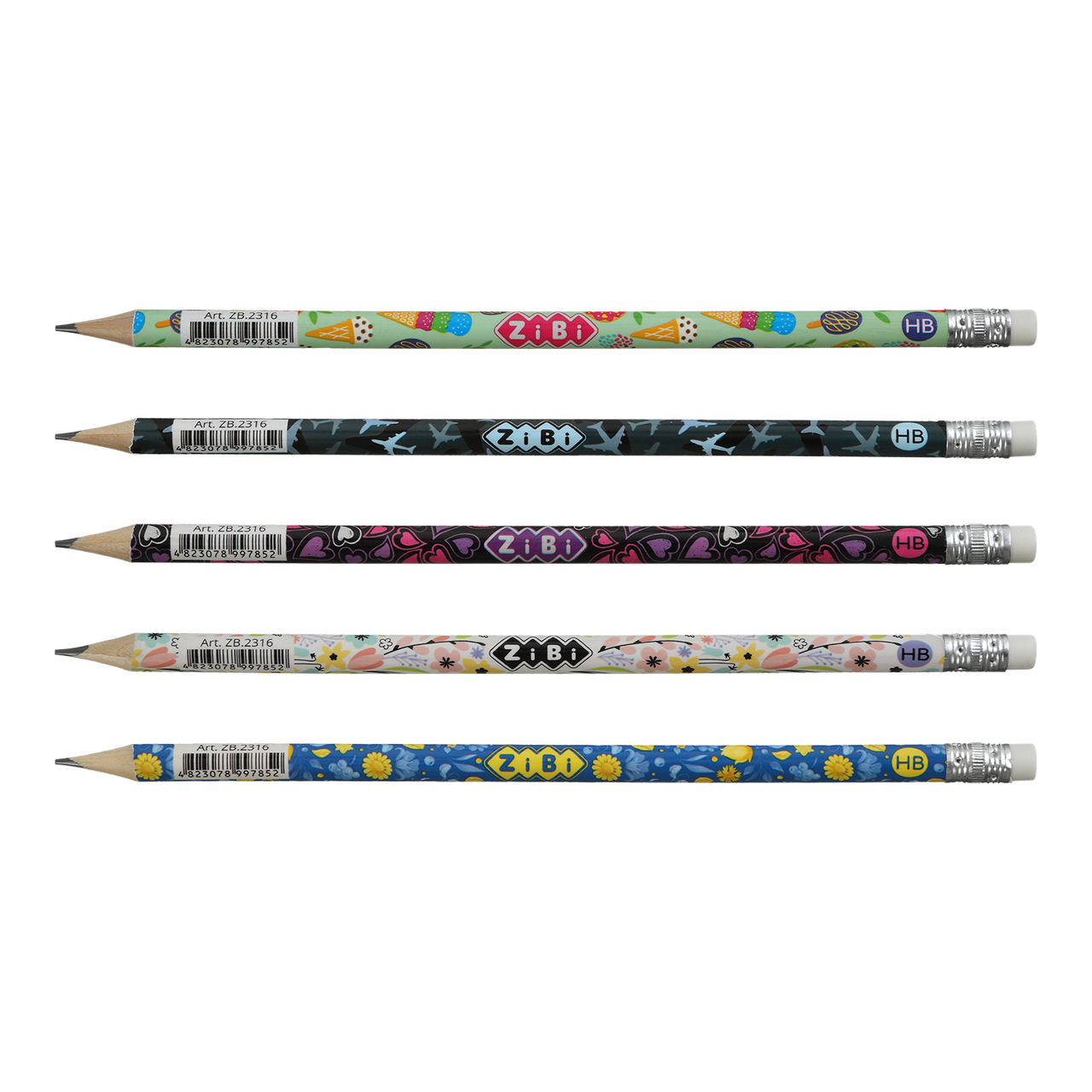 Олівець графітовий з гумкою BRIGHT HB ZB.2316