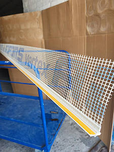 Профіль віконний примикання 9/3 мм з манжетою та сіткою Vertex (паяній)