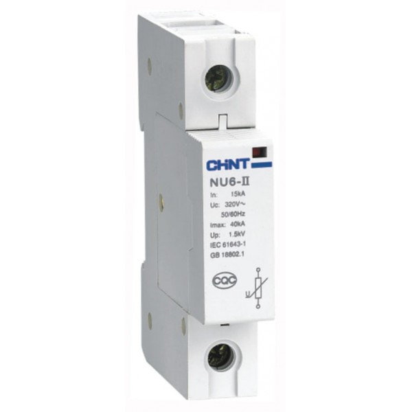 Пристрій захисту від перенапруг NU6-IIG 40kA/440V 1P Chint, фото 1