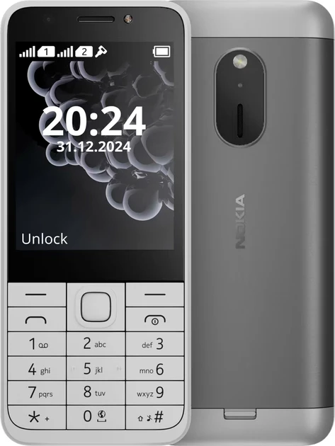 Телефон Nokia 230 TA-1609 2024 White UA UCRF