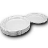 Одноразова пластикова тарілка BITTNER premium Ø 240 мм біла 50 шт/уп.