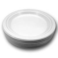 Одноразова кругла пластикова тарілка BITTNER premium Ø 240 мм біла 50 шт/уп.