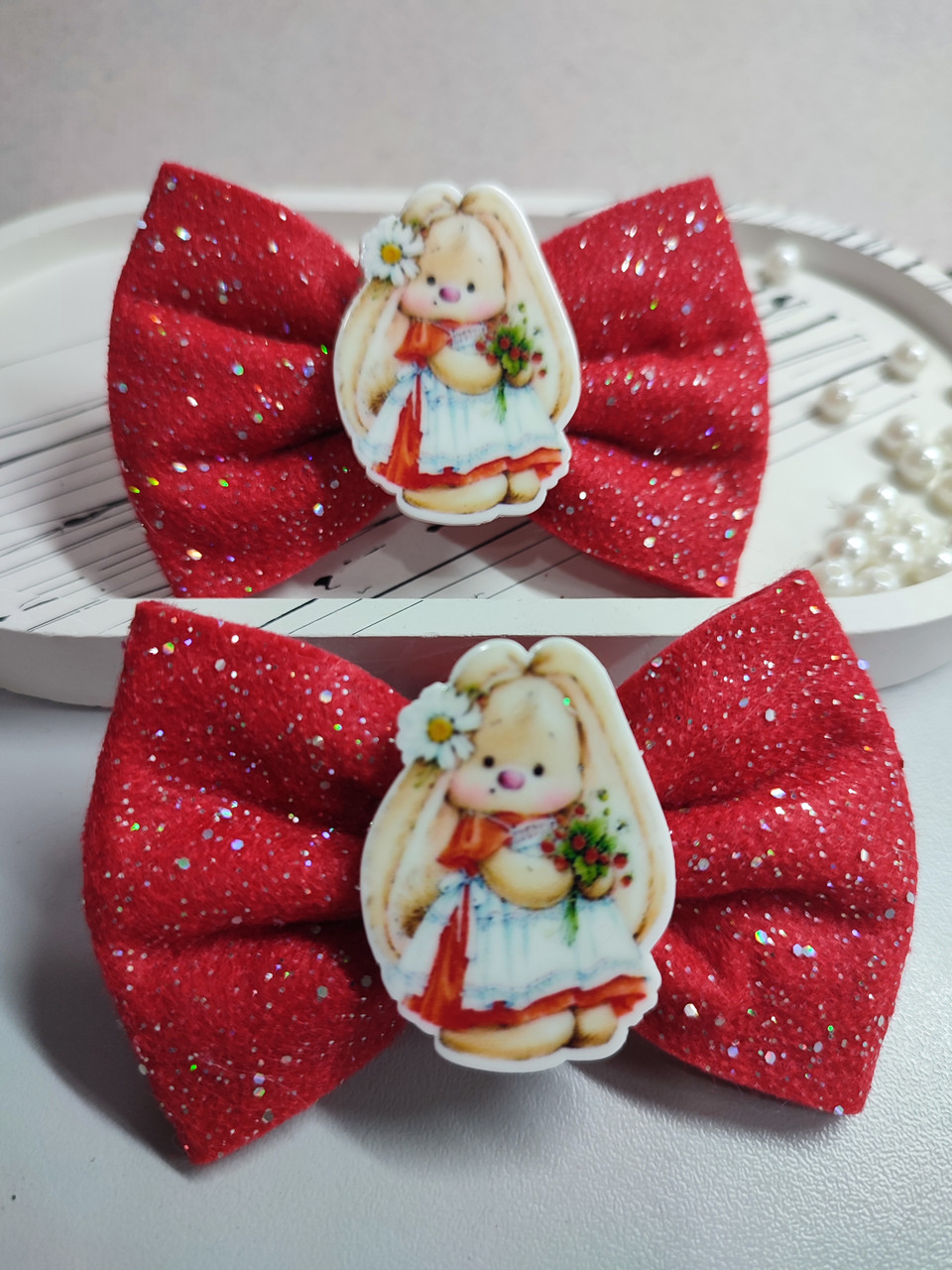 Зайчик Зайчики Бантики з зайками зайчик зайчики гумки шпильки 55 грн за 1 шт., фото 1