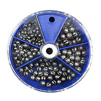 Тягар для риболовлі свинцевий, у коробці №7, синій, Арт.54241