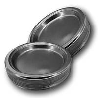 Пластикова одноразова кругла тарілка BITTNER premium чорна Ø 220 мм 25 шт/уп.