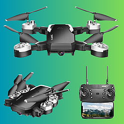 Квадрокоптер з WiFi камерою для фото відео на радіокеруванні D18 дитячий селфі дрон з пультом у кейсі