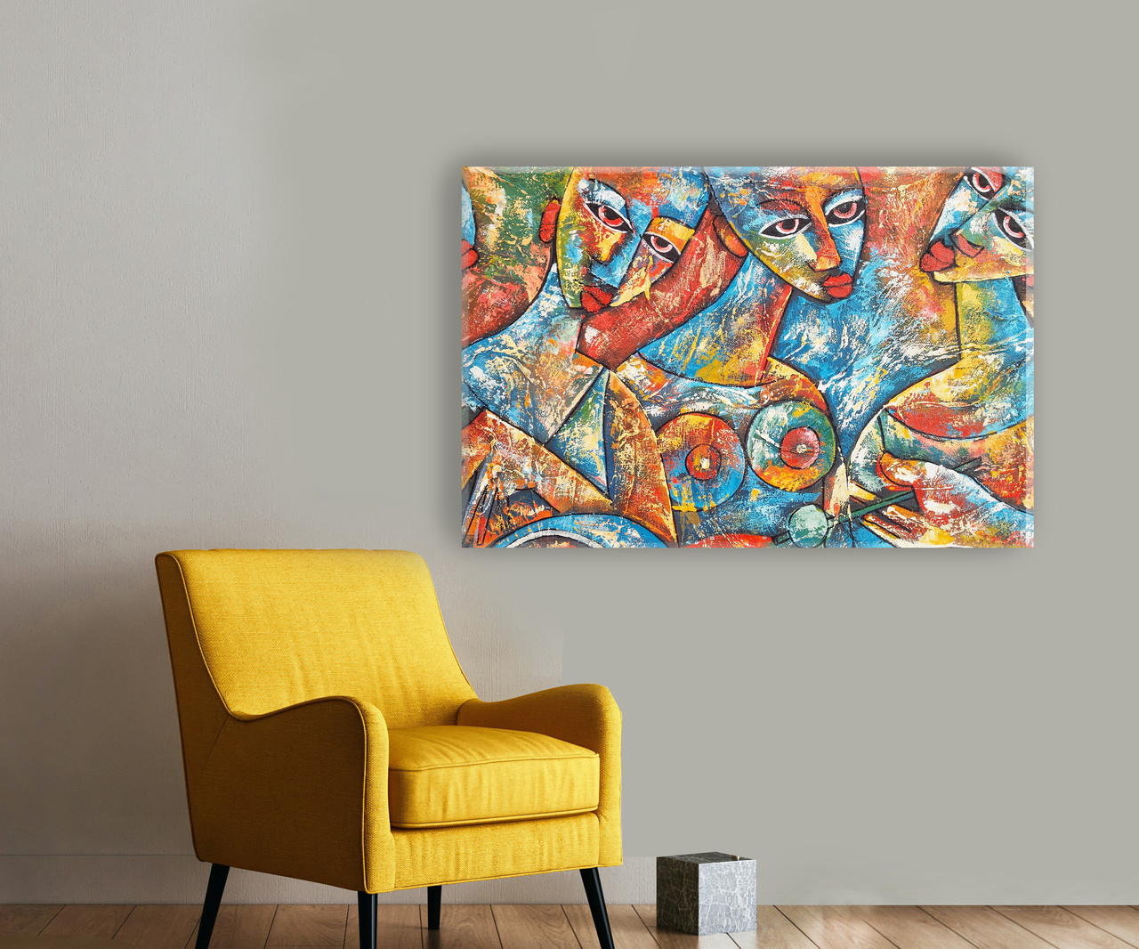 Картина сучасна на полотні у стилі модерн Обличчя для стильного інтер'єру., фото 1