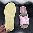 Тапочки жіночі домашні Белста з відкритим носком вельветові рожеві 2851, фото 2