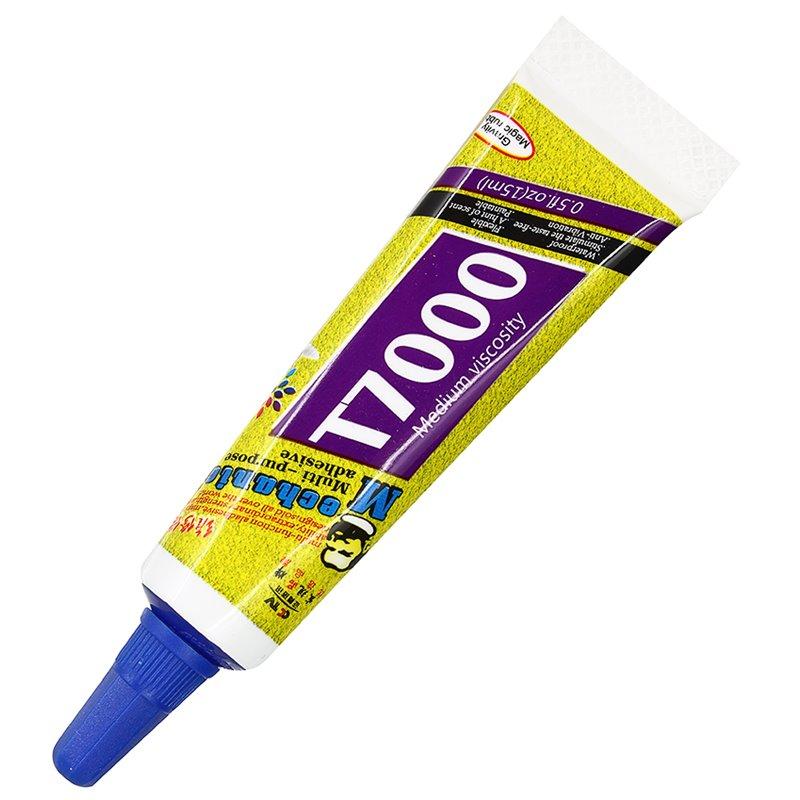 Силіконовий клей MECHANIC T7000 15 мл чорний, у тюбику з дозатором